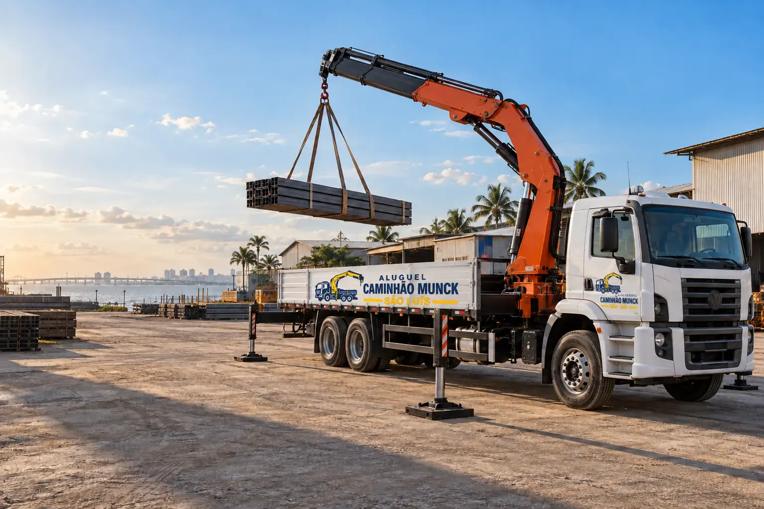 Aluguel de caminhão munck em São Luís — atendimento para içamento e transporte