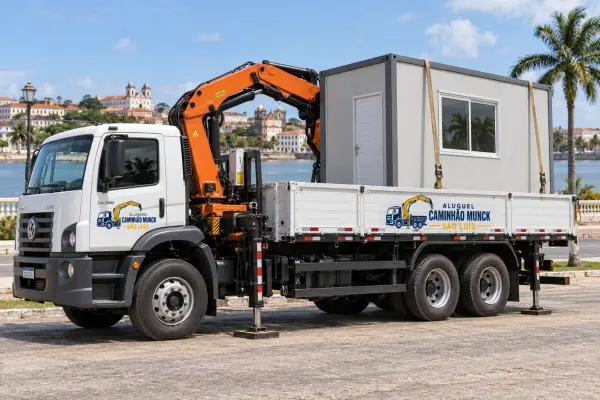 Transporte de Casa Contêiner e Módulos — aluguel de caminhão munck em São Luís, imagem ilustrativa