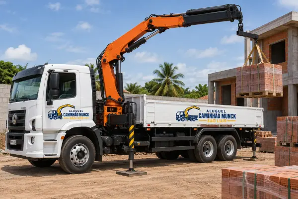 Transporte de Materiais de Construção — aluguel de caminhão munck em São Luís, imagem ilustrativa