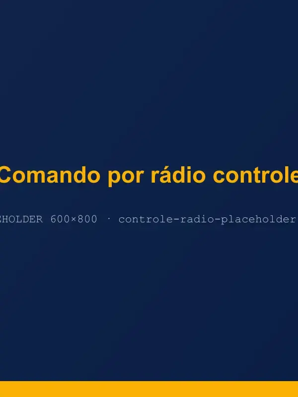 Comando por rádio usado em içamento de móveis em prédios com caminhão munck em São Luís