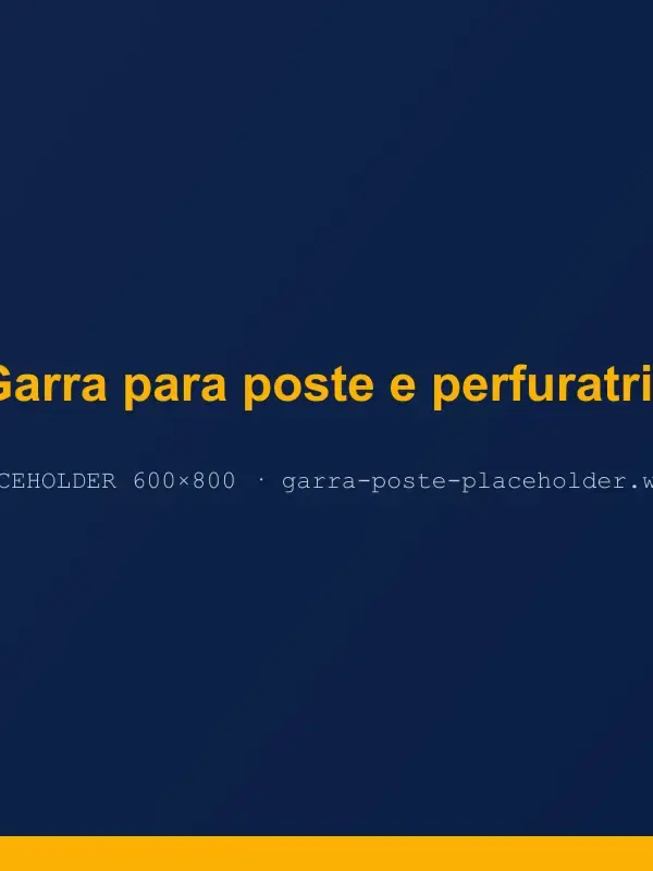 Garra para poste e perfuratriz para implantação de postes — aluguel de caminhão munck em São Luís