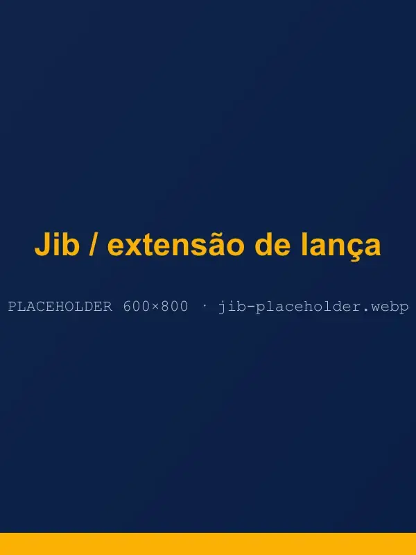 Jib usado em içamento de móveis em prédios com caminhão munck em São Luís