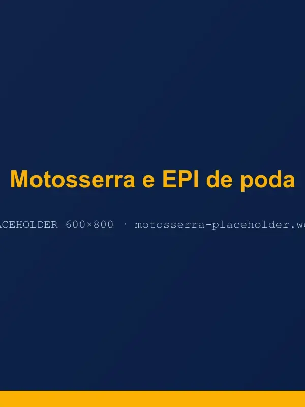 Motosserra e EPI usado em poda e remoção de árvores com caminhão munck em São Luís