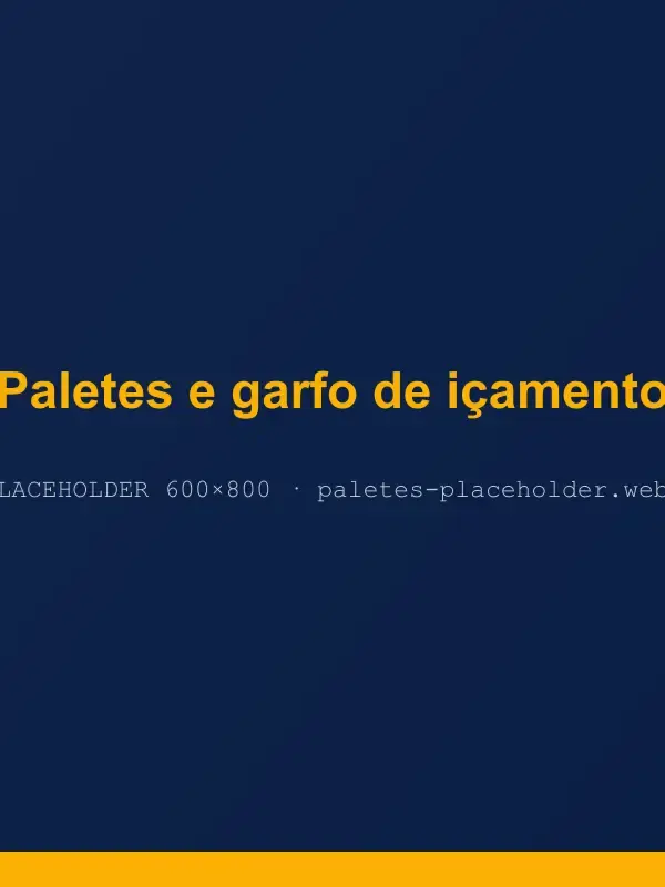 Garfo de içamento usado em carga e descarga de caminhões com caminhão munck em São Luís